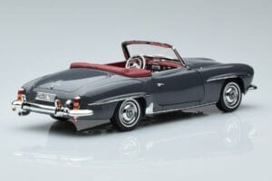 Mercedes 190 SL W121 Roadster Grau Norev 1:18 183402 Metall – Bild 3 von 8
