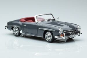 Mercedes 190 SL W121 Roadster Grau Norev 1:18 183402 Metall – Bild 5 von 8