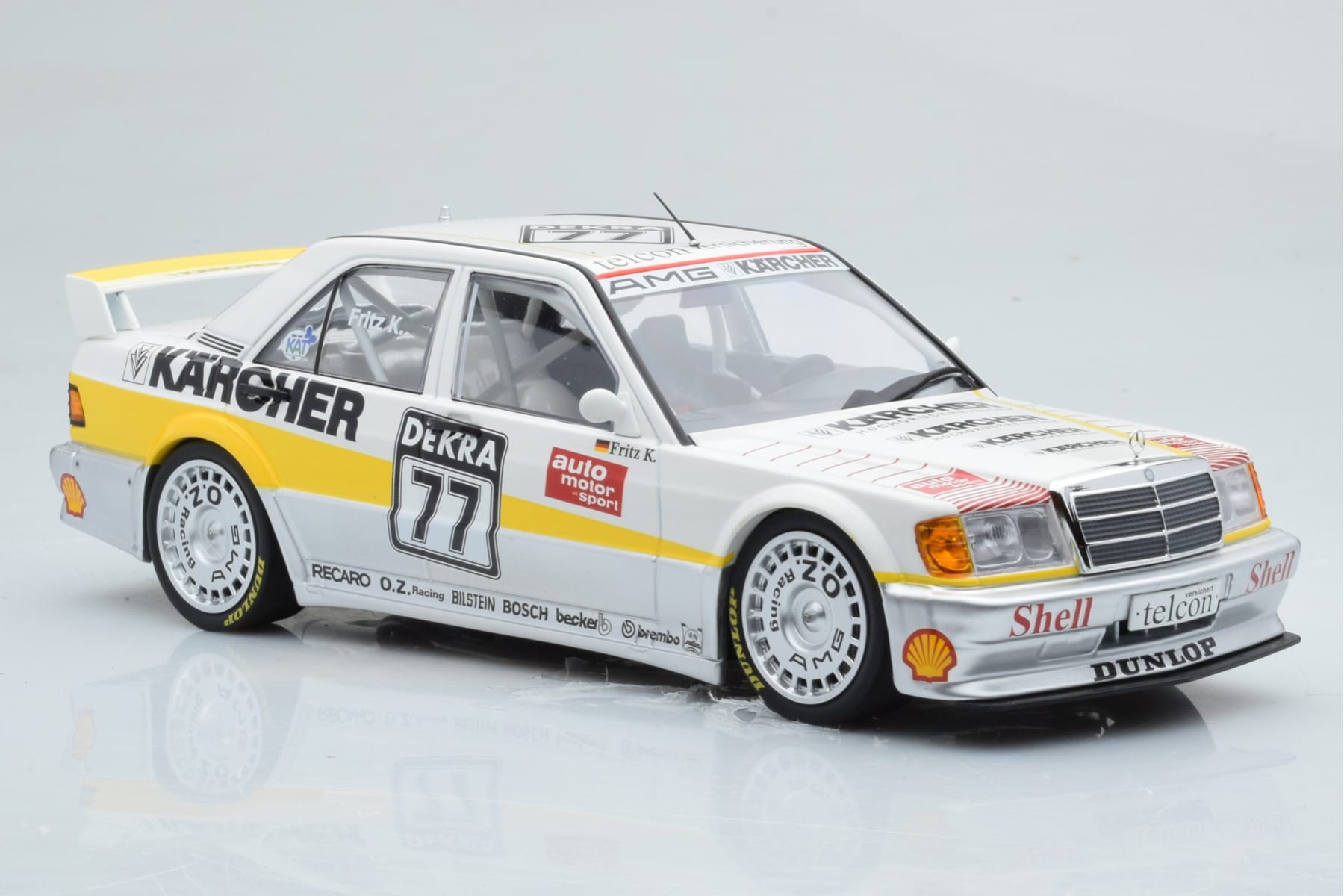 Mercedes 190E 2.5-16 W201 EVO 1 Karcher #77 F. Kreutzpointer Team AMG-Mercedes DTM 1990 Minichamps 1:18 155903677 Metall – Bild 4 von 6