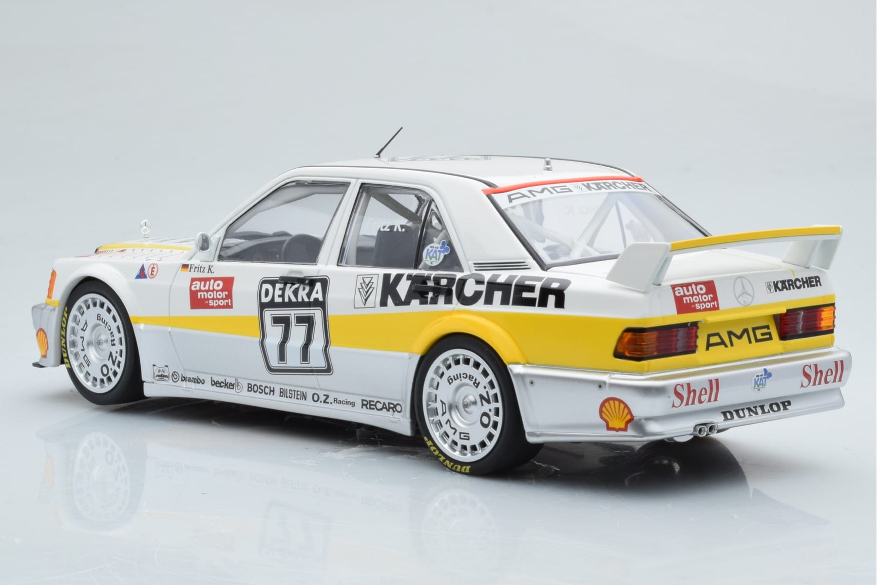 Mercedes 190E 2.5-16 W201 EVO 1 Karcher #77 F. Kreutzpointer Team AMG-Mercedes DTM 1990 Minichamps 1:18 155903677 Metall – Bild 5 von 6