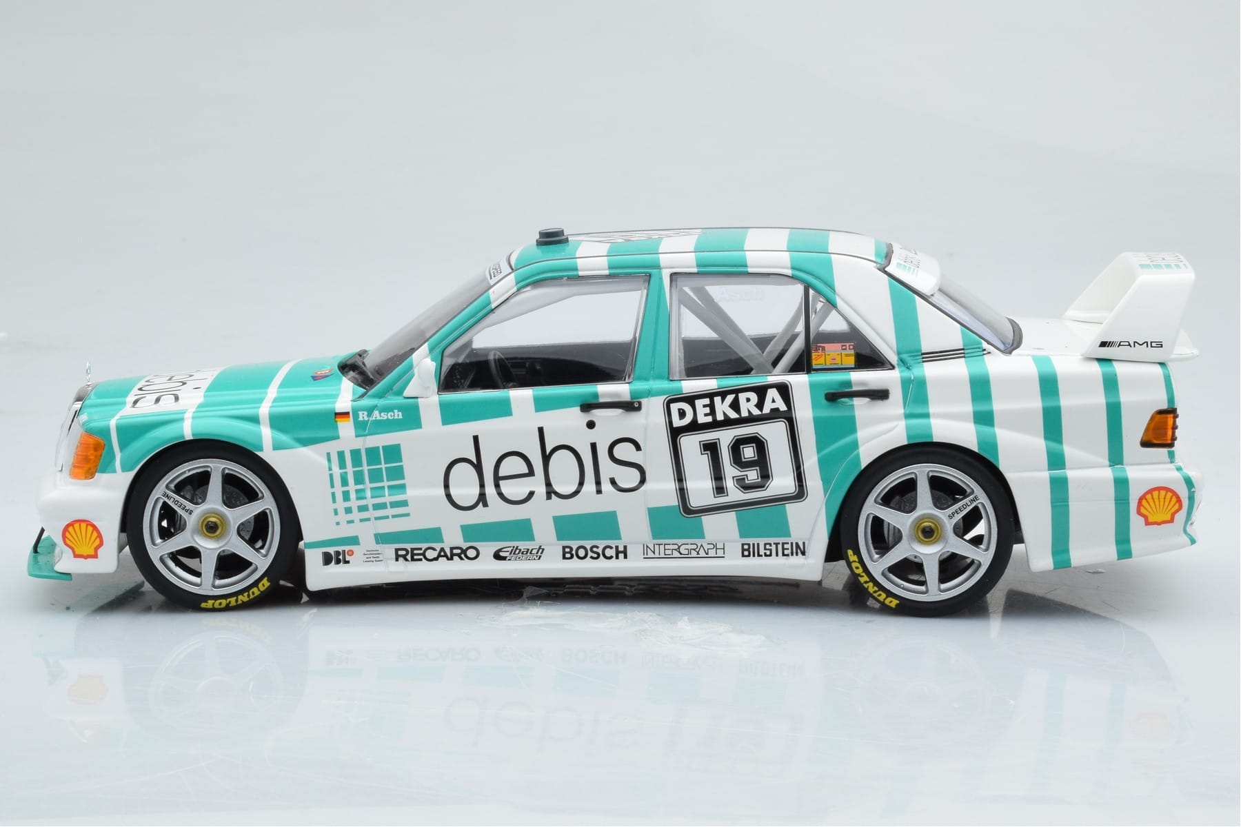 Mercedes 190E 2.5-16 W201 EVO 2 Debis #19 R. Asch Team Zackspeed DTM 1991 Minichamps 1:18 155913619 Metall – Bild 3 von 6