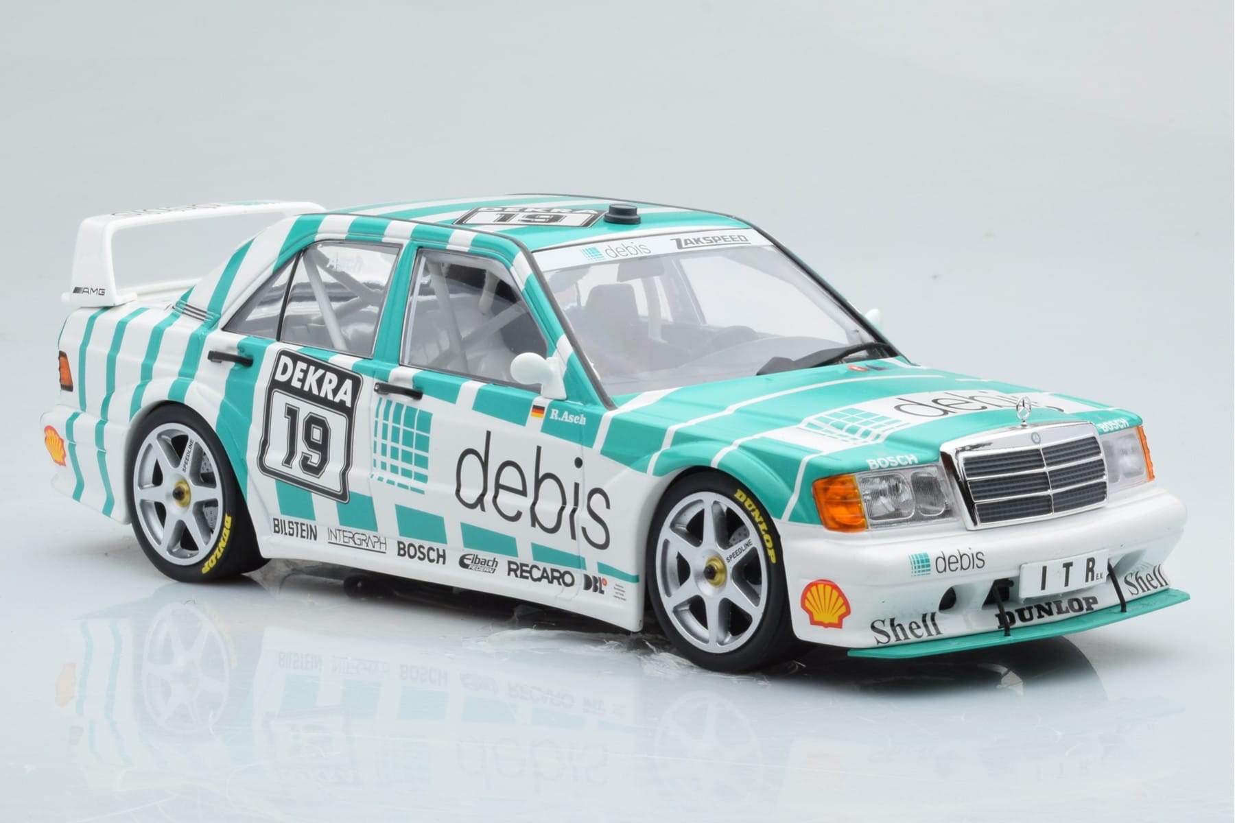 Mercedes 190E 2.5-16 W201 EVO 2 Debis #19 R. Asch Team Zackspeed DTM 1991 Minichamps 1:18 155913619 Metall – Bild 4 von 6