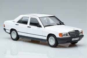 Mercedes 190 E W201 Weiss Norev 1:18 183820 Metall – Bild 5 von 7