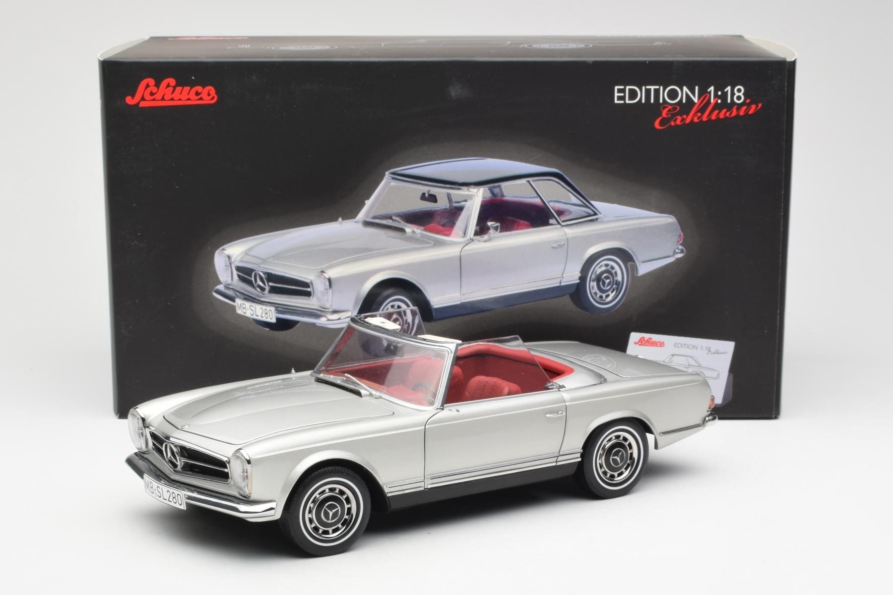 Mercedes 280 SL W113 Pagode Silber Schuco 1:18 450035000 Metall – Bild 8 von 8