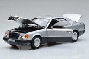 Mercedes 300 CE-24 C124 Coupe Silber Norev 1:18 183880 Metall – Bild 2 von 7