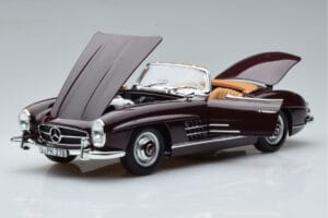 Mercedes 300 SL W198 Roadster Rot Norev 1:18 183891 Metall – Bild 2 von 8