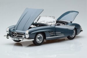 Mercedes 300 SL W198 Roadster Blau Norev 1:18 B66040668 Metall – Bild 2 von 9