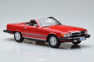 Mercedes 450 SL R107 US-Version Rot Norev 1:18 183729 Metall – Bild 6 von 8