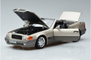 Mercedes 500 SL R129 Smoke Silber Norev 1:18 183719 Metall – Bild 2 von 7