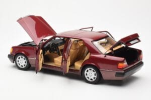 Mercedes 500E W124 Rot Metallic Händler Edition Norev 1:18 B66040699 Metall – Bild 5 von 8