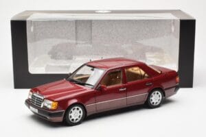 Mercedes 500E W124 Rot Metallic Händler Edition Norev 1:18 B66040699 Metall – Bild 8 von 8