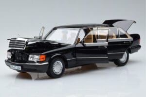 Mercedes 560 SEL W126 Schwarz Norev 1:18 183793 Metall – Bild 2 von 7