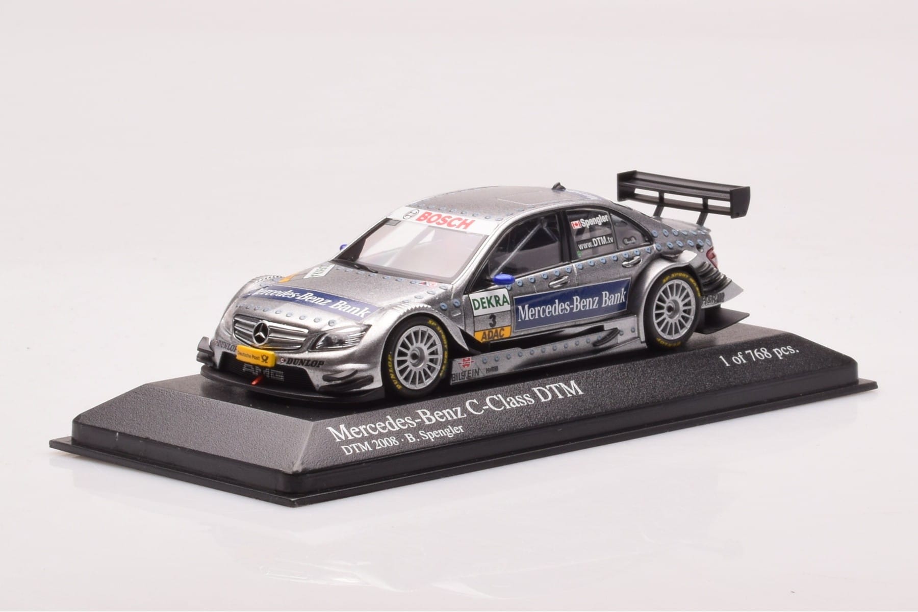 Mercedes C-Class W204 DTM Team AMG Mercedes #3 B. Spengler DTM 2008 Minichamps 1:43 400083803 Metall – Bild 2 von 4
