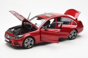 Mercedes C-Class W205 Rot Metallic Asia Exclusive Norev 1:18 183835 Metall – Bild 2 von 8