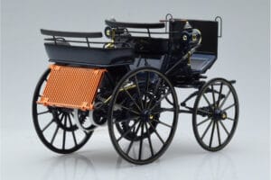 Mercedes Daimler Motorkutsche Dunkelblau Norev 1:18 183700 Metall – Bild 2 von 6