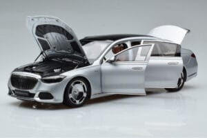Mercedes Maybach S600 W222 V12 Biturbo Hightech Silber Almost Real 1:18 820118 Metall – Bild 2 von 12