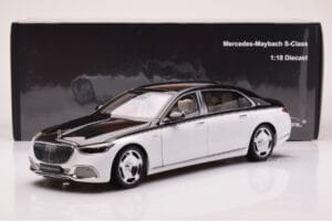 Mercedes Maybach S680 W223 Obsidian Schwarz Diamond Weiss Almost Real 1:18 820121 Metall – Bild 7 von 7