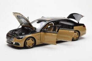 Mercedes Maybach S680 W223 Obsidian Schwarz Sand Almost Real 1:18 820124 Metall – Bild 2 von 7