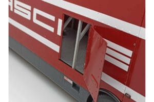 Mercedes O317 Porsche Transporter Rot CMR 1:18 CMR149 Metall – Bild 10 von 12
