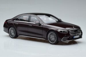 Mercedes S-Class W223 AMG Line Rot Norev 1:18 183804 Metall – Bild 6 von 8