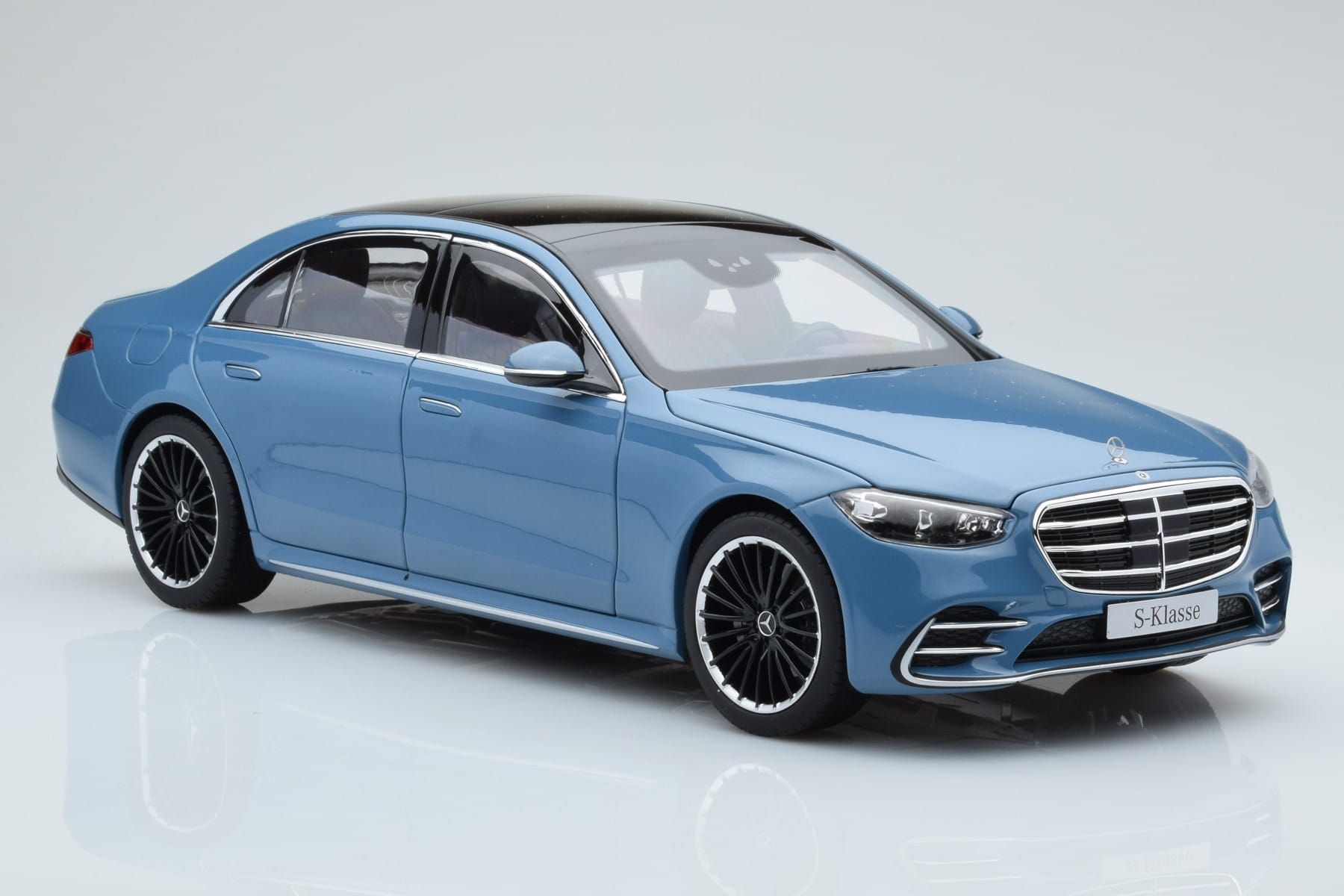 Mercedes S-Class W223 Vintage Blau Norev 1:18 B66960828 Metall – Bild 5 von 7