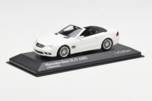 Mercedes SL 55 AMG R230 Weiss Minichamps 1:43 400036170 Metall – Bild 2 von 4
