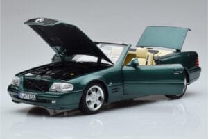 Mercedes SL500 R129 Grün Metallic Norev 1:18 183753 Metall – Bild 2 von 8