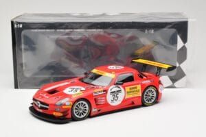 Mercedes SLS AMG GT3 #35 Team Black Falcon T. Heyer / Jafer / Lemeret 24 Hours of Spa 2011 Minichamps 1:18 151113135 Metall – Bild 6 von 6