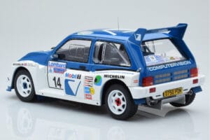 MG Metro 6R4 #14 D. Llewellin / P. Short RAC Rally 1986 IXO 1:18 18RMC068C Metall – Bild 5 von 6