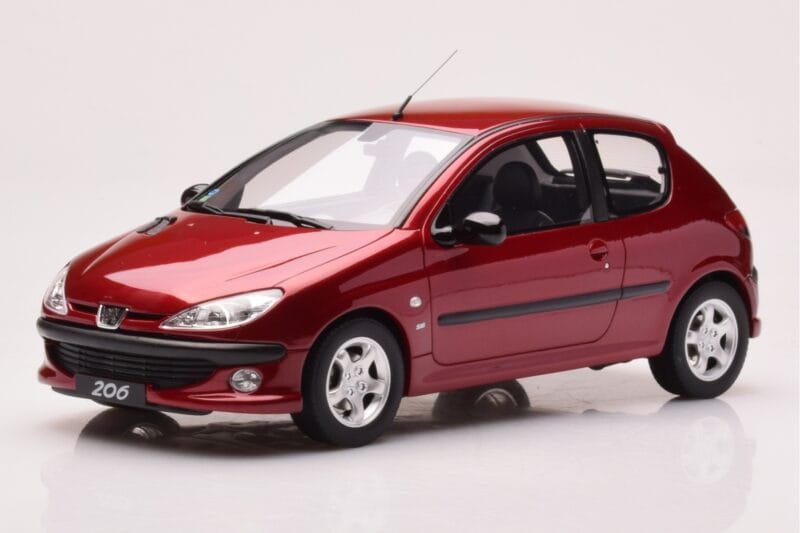 Peugeot 206 S16 Rot Otto 1:18