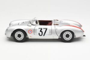 Porsche 550 RS Spyder #37 H. Polensky / R. von Frankenberg 24 Hours of Le Mans 1955 Schuco 1:18 450033400 Metall – Bild 4 von 8