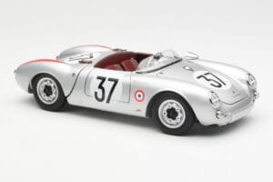 Porsche 550 RS Spyder #37 H. Polensky / R. von Frankenberg 24 Hours of Le Mans 1955 Schuco 1:18 450033400 Metall – Bild 6 von 8
