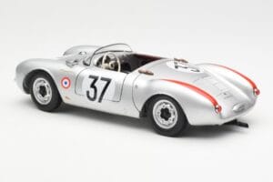 Porsche 550 RS Spyder #37 H. Polensky / R. von Frankenberg 24 Hours of Le Mans 1955 Schuco 1:18 450033400 Metall – Bild 7 von 8