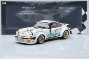 Porsche 911 934 Vaillant #6 B. Wollek Norisring EGT 1976 Minichamps 1:18 155766496 Metall – Bild 6 von 6