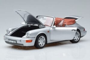Porsche 911 964 Carrera 2 Cabriolet Silber Norev 1:18 187330 Metall – Bild 2 von 7