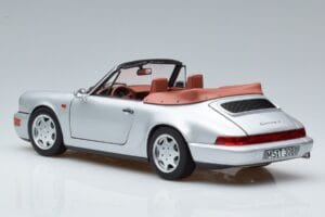 Porsche 911 964 Carrera 2 Cabriolet Silber Norev 1:18 187330 Metall – Bild 6 von 7