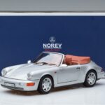 Porsche 911 964 Carrera 2 Cabriolet Silber Norev 1:18 187330 Metall - image 7 of 7
