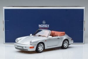 Porsche 911 964 Carrera 2 Cabriolet Silber Norev 1:18 187330 Metall – Bild 7 von 7
