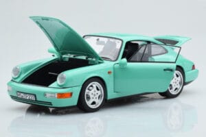 Porsche 911 964 Carrera 2 Mint Grün Norev 1:18 187327 Metall – Bild 2 von 8