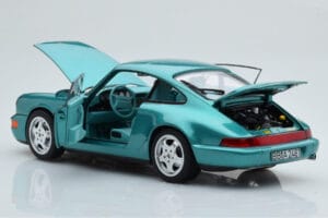 Porsche 911 964 Carrera 2 Wimbledon Grün Norev 1:18 187329 Metall – Bild 3 von 8