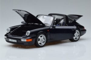 Porsche 911 964 Carrera 4 Targa Blau Norev 1:18 187340 Metall – Bild 2 von 8
