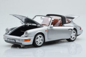 Porsche 911 964 Carrera 4 Targa Polar Silber Norev 1:18 187342 Metall – Bild 2 von 9