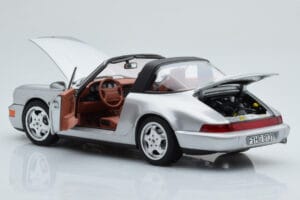 Porsche 911 964 Carrera 4 Targa Polar Silber Norev 1:18 187342 Metall – Bild 3 von 9