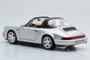 Porsche 911 964 Carrera 4 Targa Polar Silber Norev 1:18 187342 Metall – Bild 8 von 9