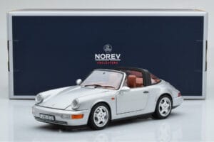 Porsche 911 964 Carrera 4 Targa Polar Silber Norev 1:18 187342 Metall – Bild 9 von 9