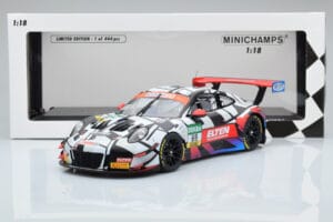 Porsche 911 GT3 R Iron Force by Ring Police #69 J. van Slooten / L. Luhr ADAC GT Masters 2018 Minichamps 1:18 153186969 Metal – Bild 5 von 5