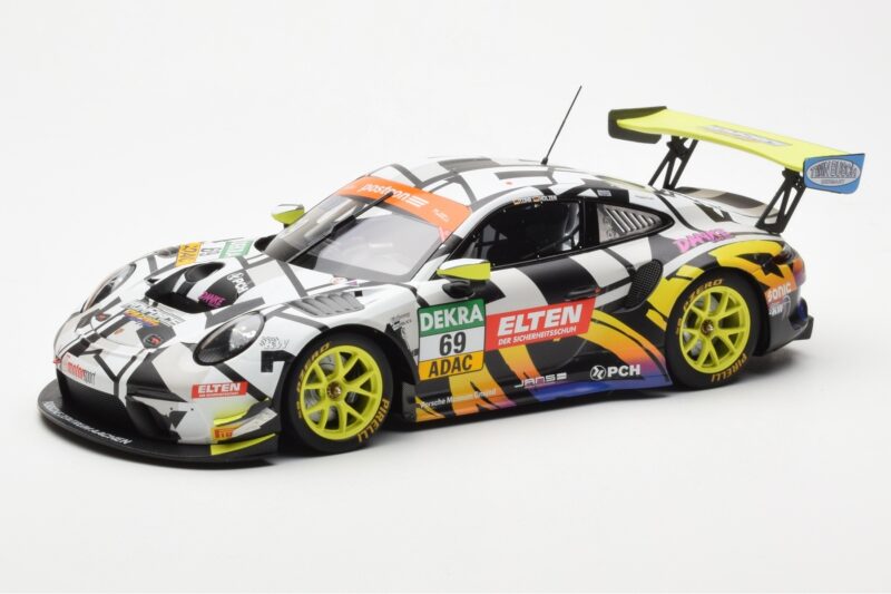 Porsche 911 991.2 GT3 R #69 Team Iron Force Racing Ring Police L. Luhr / M. Holzer ADAC GT Masters 2019 Minichamps 1:18