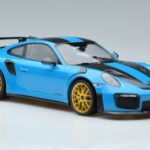 Porsche 911 991.2 GT3 RS Weissach Package Miami Blau Goldene Felgen Minichamps 1:18 153068310 Metall - image 4 of 6