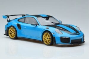 Porsche 911 991.2 GT3 RS Weissach Package Miami Blau Goldene Felgen Minichamps 1:18 153068310 Metall – Bild 4 von 6