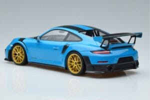 Porsche 911 991.2 GT3 RS Weissach Package Miami Blau Goldene Felgen Minichamps 1:18 153068310 Metall – Bild 5 von 6